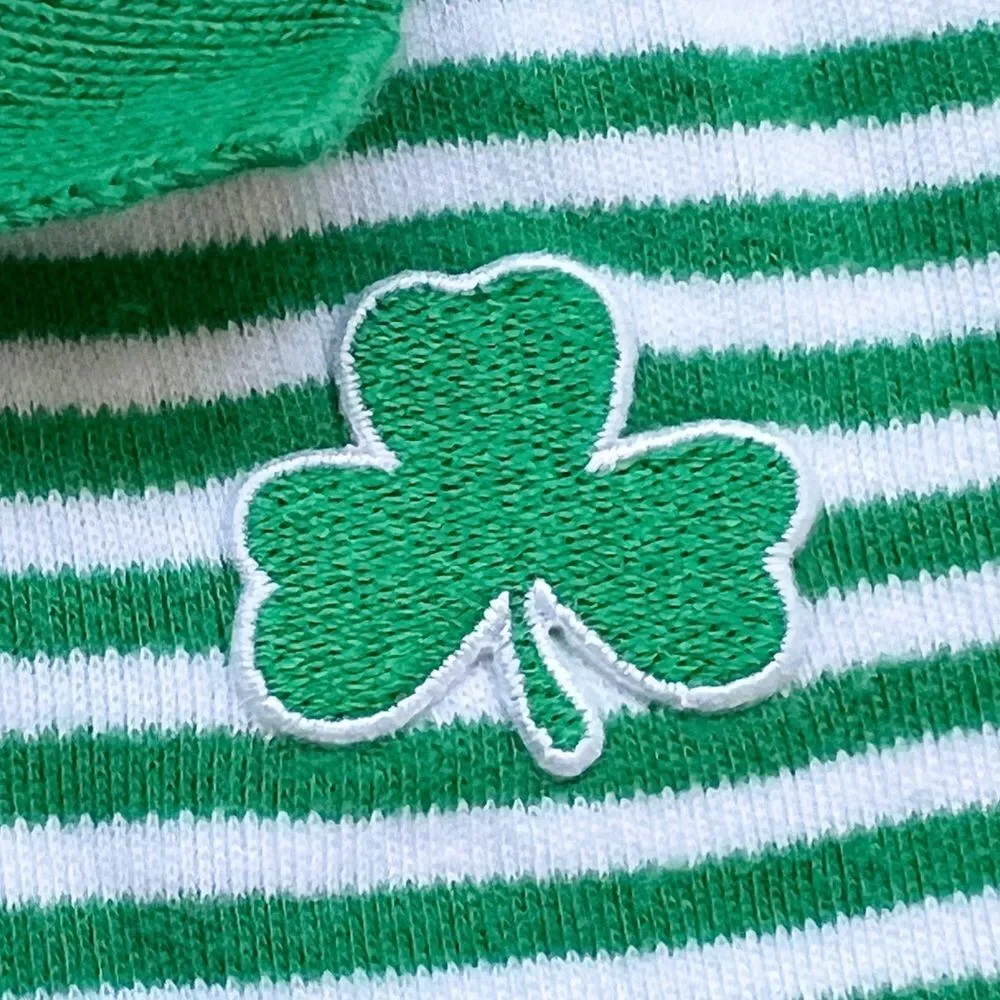 Creative Knitwear Baby Green Short Sleeve Shamrock Irish Polo Onesie. 0-3 Months